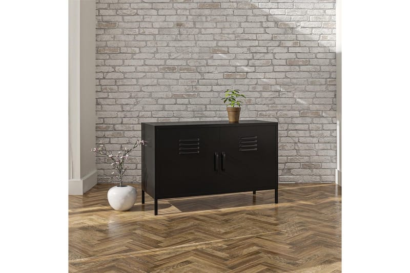 Høyskap Mission District 100x40x64 cm, Svart - 100x40x64 cm, Svart - Møbler - Bord - Avlastningsbord - Gangbord