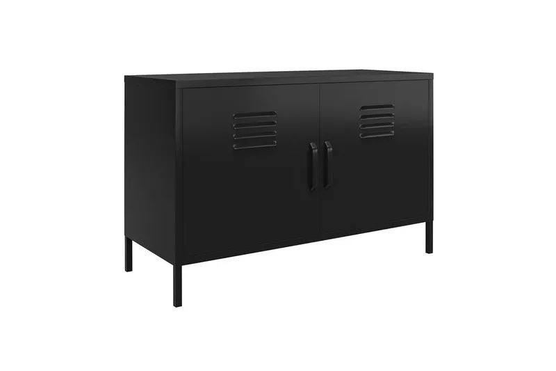 Høyskap Mission District 100x40x64 cm, Svart - 100x40x64 cm, Svart - Oppbevaring - Skap - Oppbevaringsskap