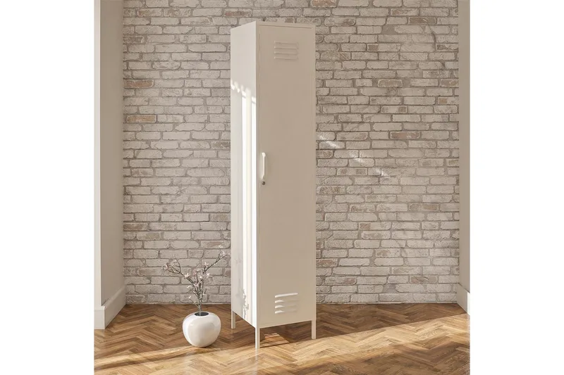 Høyskap Mission District 38x40x185 cm, Hvit - 38x40x185 cm, Hvit - Oppbevaring - Skap - Oppbevaringsskap - Omkledningsskap