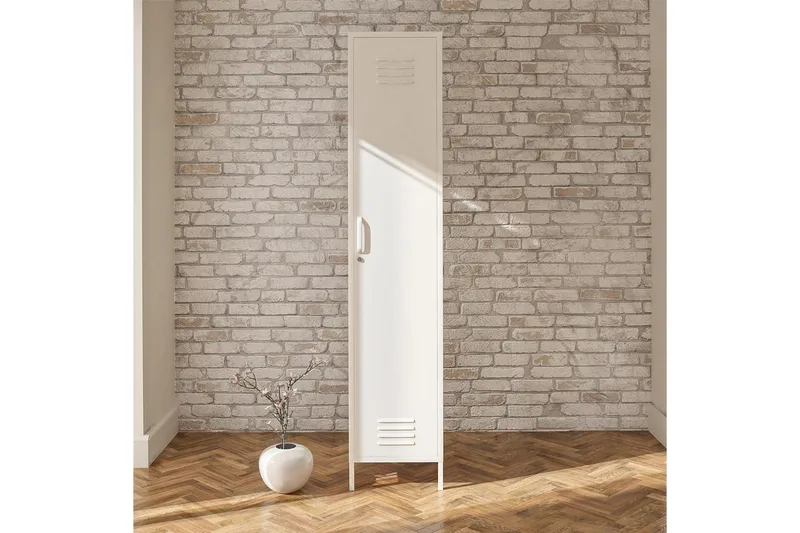 Høyskap Mission District 38x40x185 cm, Hvit - 38x40x185 cm, Hvit - Oppbevaring - Skap - Oppbevaringsskap - Omkledningsskap