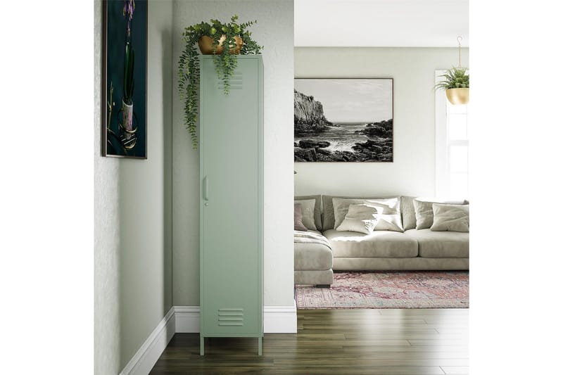 Høyskap Mission District 38x40x185 cm, Lysegrønn - 38x40x185 cm, Lysegrønn - Møbler - Bord - Avlastningsbord - Gangbord