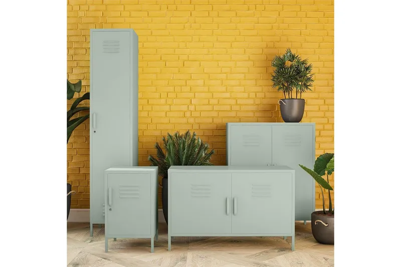 Høyskap Mission District 38x40x185 cm, Lysegrønn - 38x40x185 cm, Lysegrønn - Oppbevaring - Skap - Oppbevaringsskap - Omkledningsskap