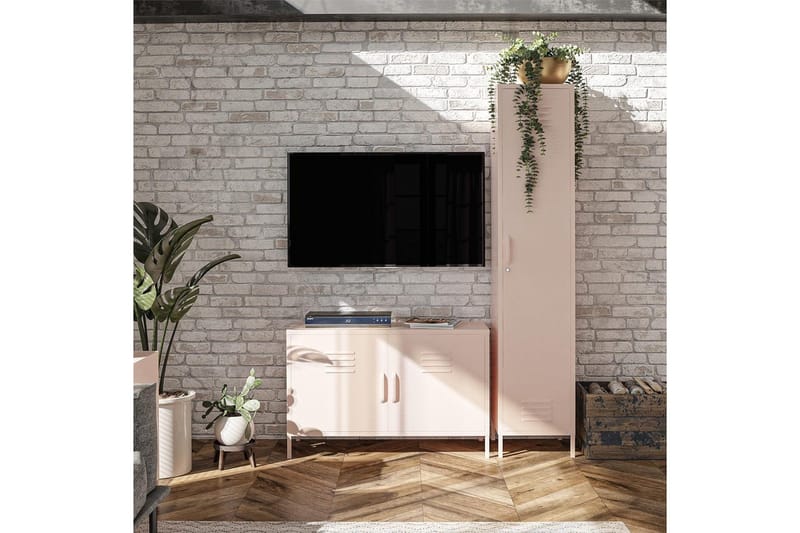 Høyskap Mission District 38x40x185 cm, Rosa - 38x40x185 cm, Rosa - Oppbevaring - Skap - Oppbevaringsskap - Omkledningsskap