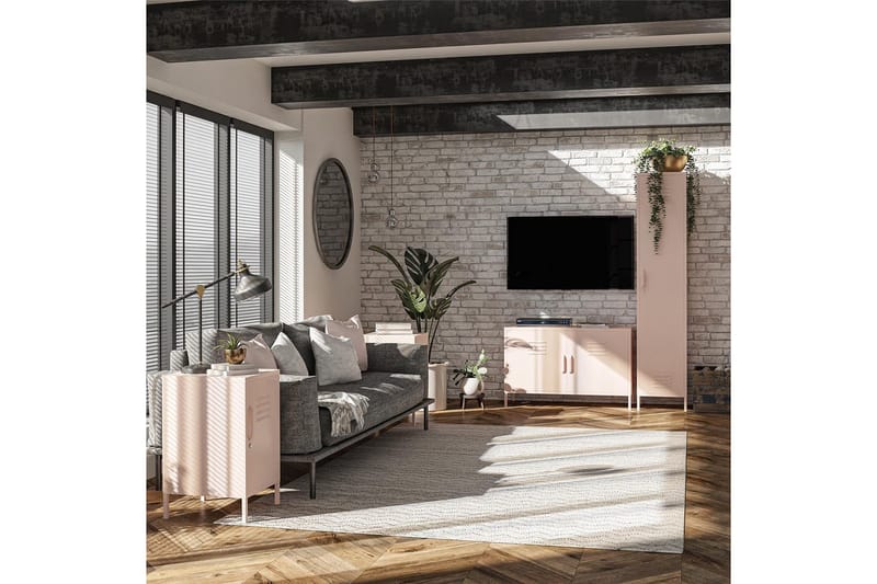 Høyskap Mission District 38x40x185 cm, Rosa - 38x40x185 cm, Rosa - Oppbevaring - Skap - Oppbevaringsskap - Omkledningsskap