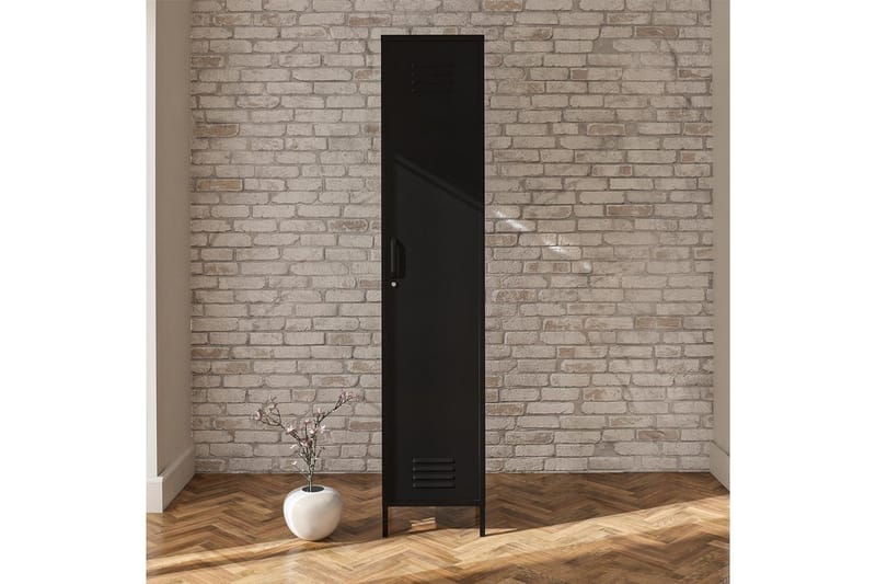 Høyskap Mission District 38x40x185 cm, Svart - 38x40x185 cm, Svart - Møbler - Bord - Avlastningsbord - Gangbord