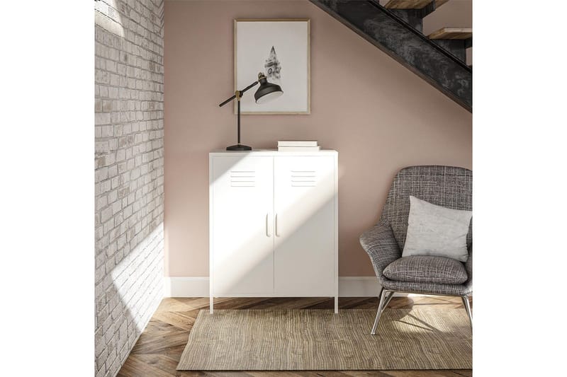 Høyskap Mission District 40x80x102 cm, Hvit - 40x80x102 cm, Hvit - Møbler - Bord - Avlastningsbord - Gangbord