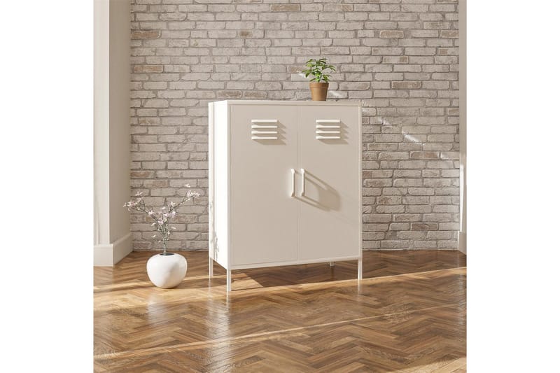 Høyskap Mission District 40x80x102 cm, Hvit - 40x80x102 cm, Hvit - Møbler - Bord - Avlastningsbord - Gangbord