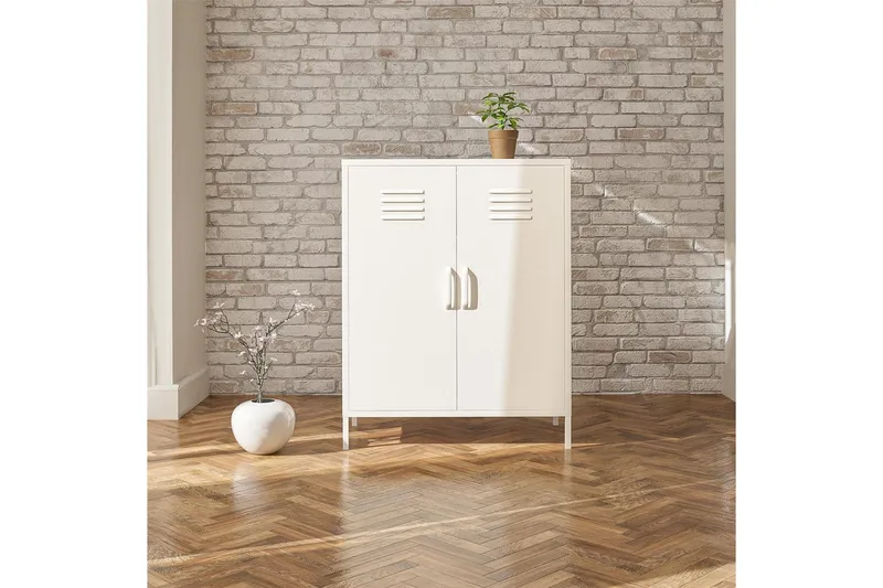 Høyskap Mission District 40x80x102 cm, Hvit - 40x80x102 cm, Hvit - Møbler - Bord - Avlastningsbord - Gangbord