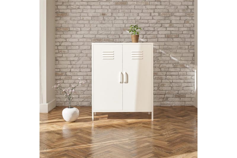 Høyskap Mission District 40x80x102 cm, Hvit - 40x80x102 cm, Hvit - Møbler - Bord - Avlastningsbord - Gangbord