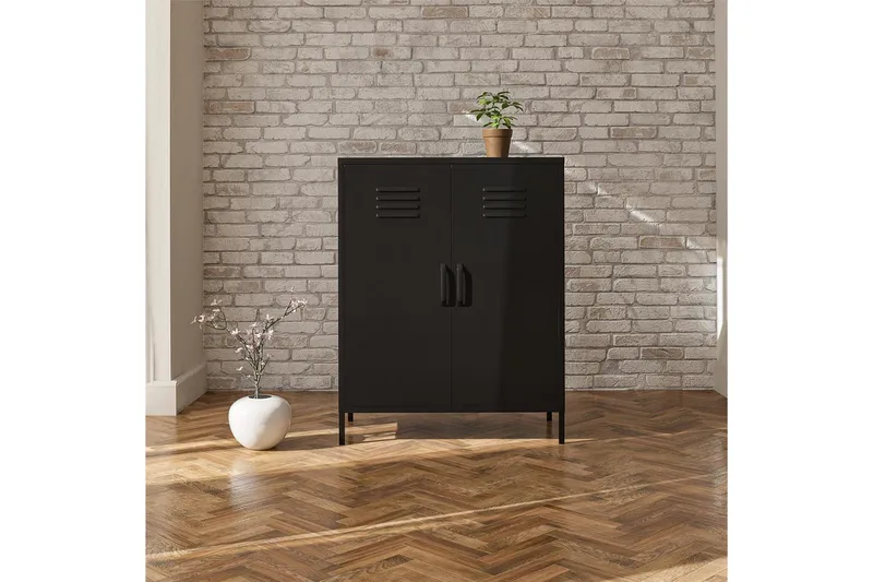 Høyskap Mission District 40x80x102 cm, Svart - 40x80x102 cm, Svart - Oppbevaring - Skap - Oppbevaringsskap