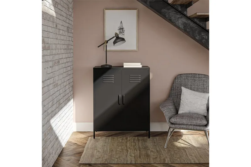 Høyskap Mission District 40x80x102 cm, Svart - 40x80x102 cm, Svart - Oppbevaring - Skap - Oppbevaringsskap