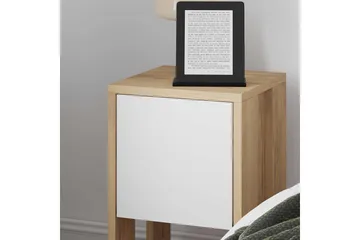 Haelyn Nattbord 30 cm - Eik/Hvit - Møbler - Bord - Avlastningsbord - Sengebord & nattbord