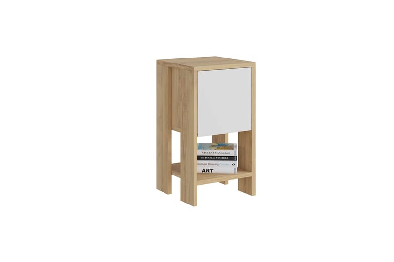 Haelyn Nattbord 30 cm - Eik/Hvit - Møbler - Bord - Avlastningsbord - Sengebord & nattbord