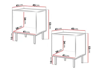 Hammarstrand Nattbord 45 cm - Møbler - Bord - Avlastningsbord - Sengebord & nattbord