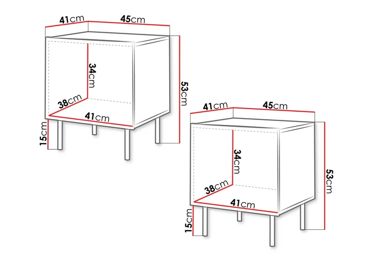 Hammarstrand Nattbord 45 cm - Møbler - Bord - Avlastningsbord - Sengebord & nattbord