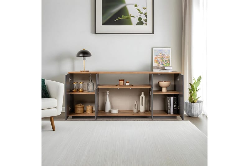 Hano Konsollbord 180 cm - Natur/Antrasitt - Møbler - Bord - Avlastningsbord - Gangbord