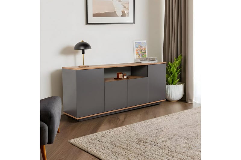 Hano Konsollbord 180 cm - Natur/Antrasitt - Møbler - Bord - Avlastningsbord - Gangbord