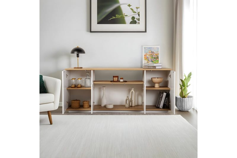 Hano Konsollbord 180 cm - Natur/Hvit - Møbler - Bord - Avlastningsbord - Gangbord