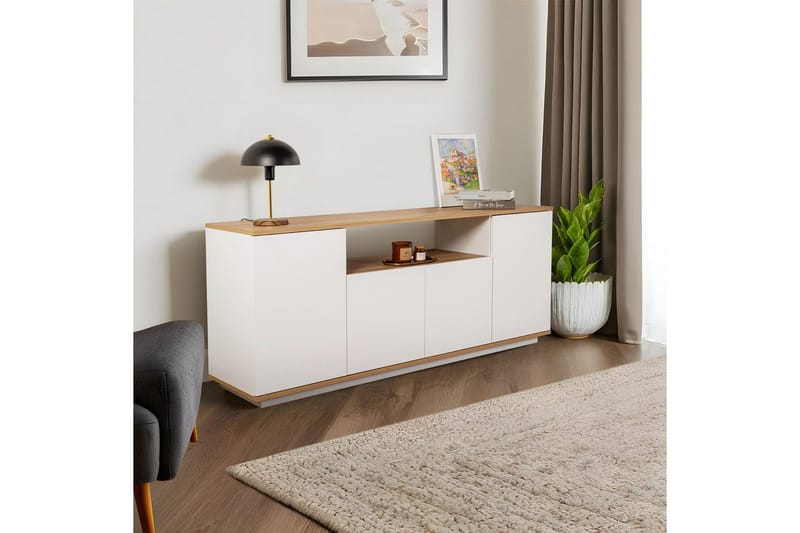 Hano Konsollbord 180 cm - Natur/Hvit - Møbler - Bord - Avlastningsbord - Gangbord