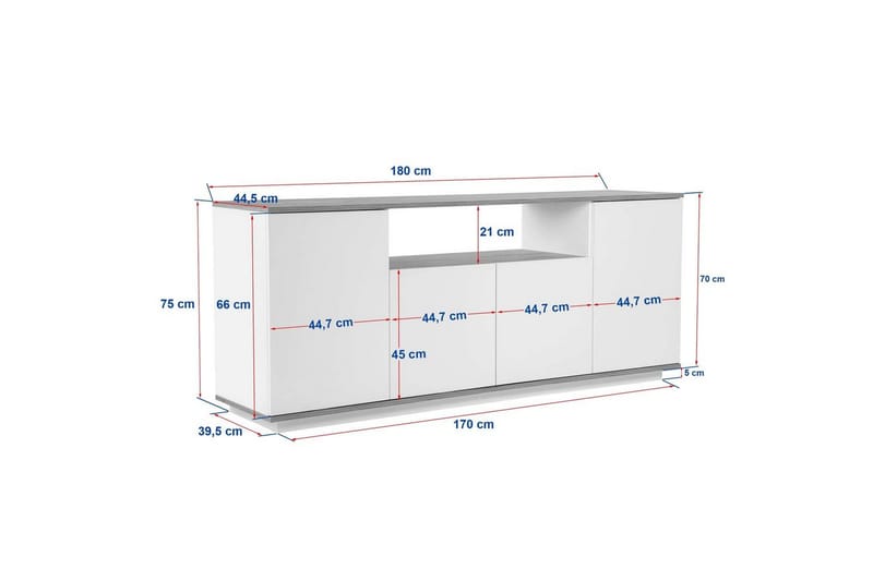 Hano Konsollbord 180 cm - Natur/Hvit - Møbler - Bord - Avlastningsbord - Gangbord
