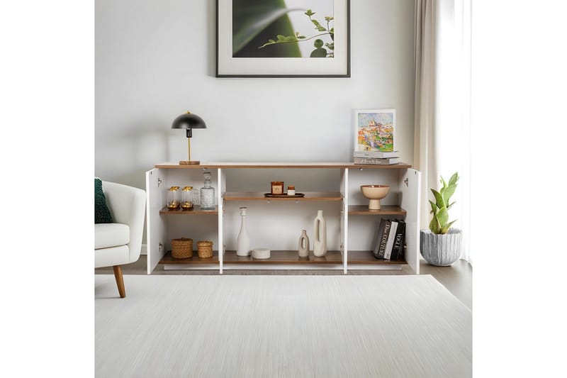 Hano Konsollbord 180 cm - Natur/Hvit - Møbler - Bord - Avlastningsbord - Gangbord