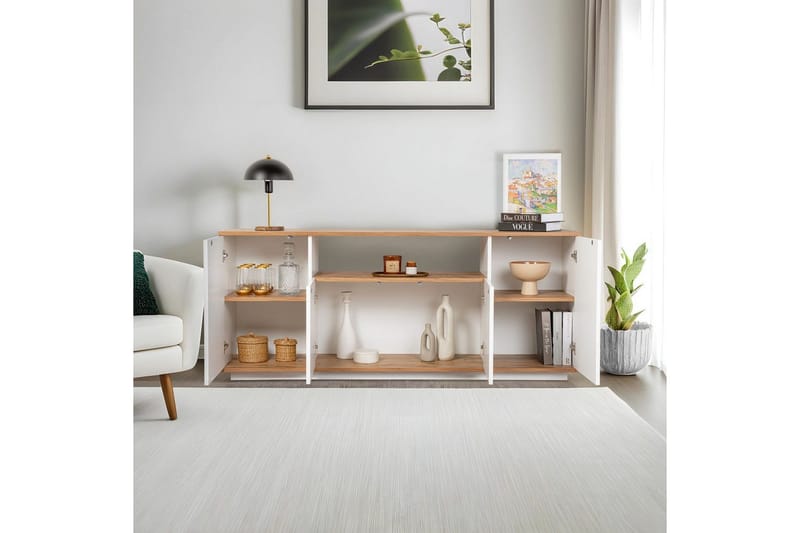 Hano Konsollbord 180 cm - Natur/Hvit - Møbler - Bord - Avlastningsbord - Gangbord