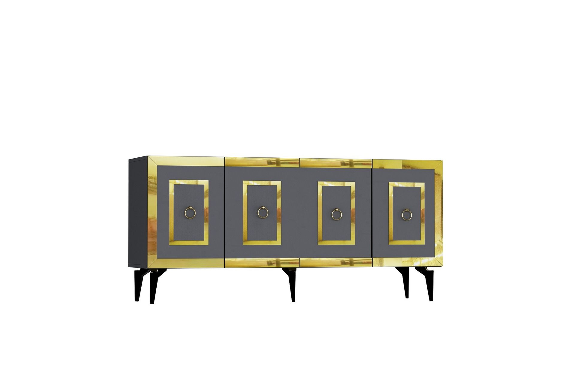 Harlen Konsollbord 150 cm - Antrasitt/Gull - Møbler - Bord - Avlastningsbord - Gangbord