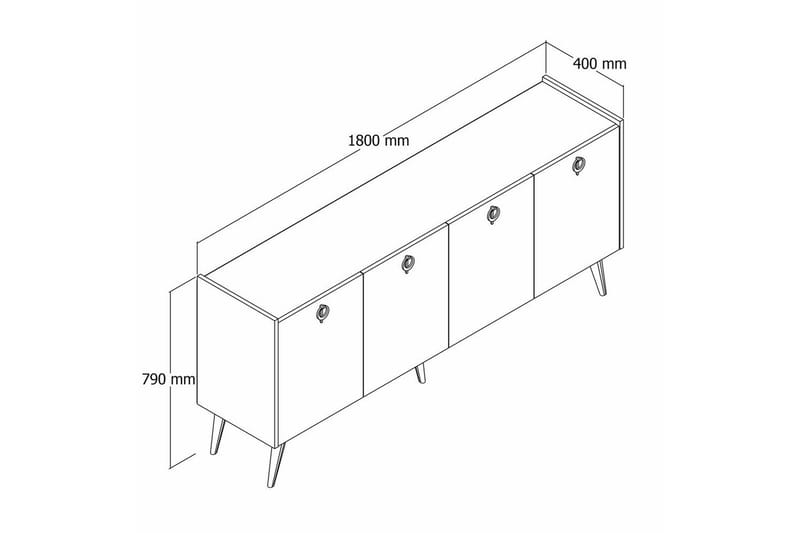 Harli Konsollbord 180 cm - Natur - Møbler - Bord - Avlastningsbord - Gangbord