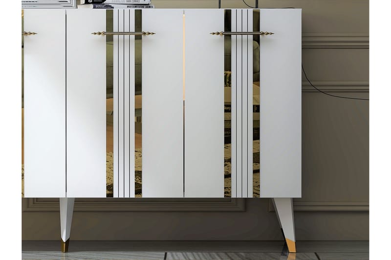 Harsum Konsollbord 150 cm - Gull/Hvit - Gangbord - Konsollbord