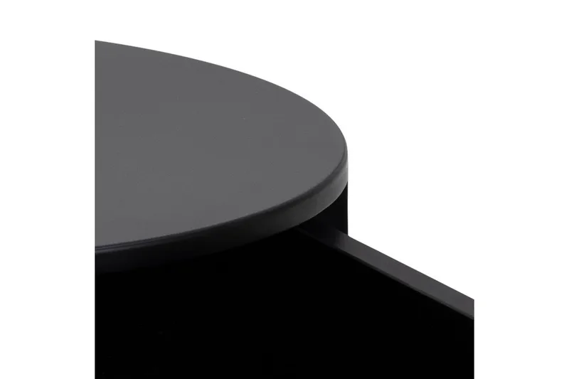 Hastane Nattbord 40 cm Rund i Tre med Metallunderstell - Svart - Møbler - Bord - Avlastningsbord - Sengebord & nattbord