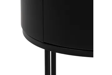 Hastane Nattbord 40 cm Rund i Tre med Metallunderstell - Svart - Møbler - Bord - Avlastningsbord - Sengebord & nattbord