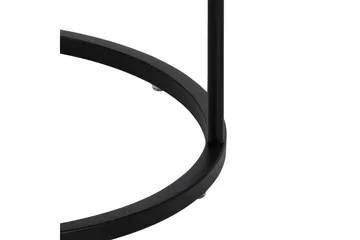 Hastane Nattbord 40 cm Rund i Tre med Metallunderstell - Svart - Møbler - Bord - Avlastningsbord - Sengebord & nattbord