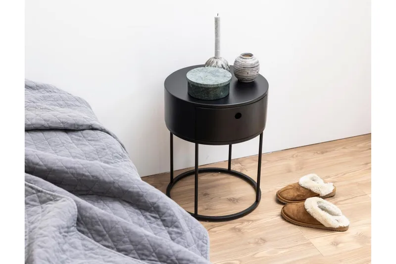 Hastane Nattbord 40 cm - Svart - Møbler - Bord - Avlastningsbord - Sengebord & nattbord