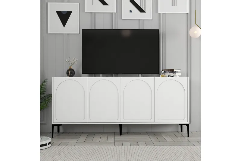 Hazim Konsollbord 180 cm - Hvit/Svart - Møbler - Bord - Avlastningsbord - Gangbord