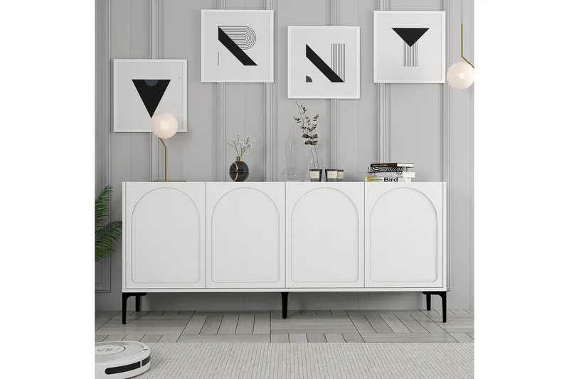 Hazim Konsollbord 180 cm - Hvit/Svart - Møbler - Bord - Avlastningsbord - Gangbord