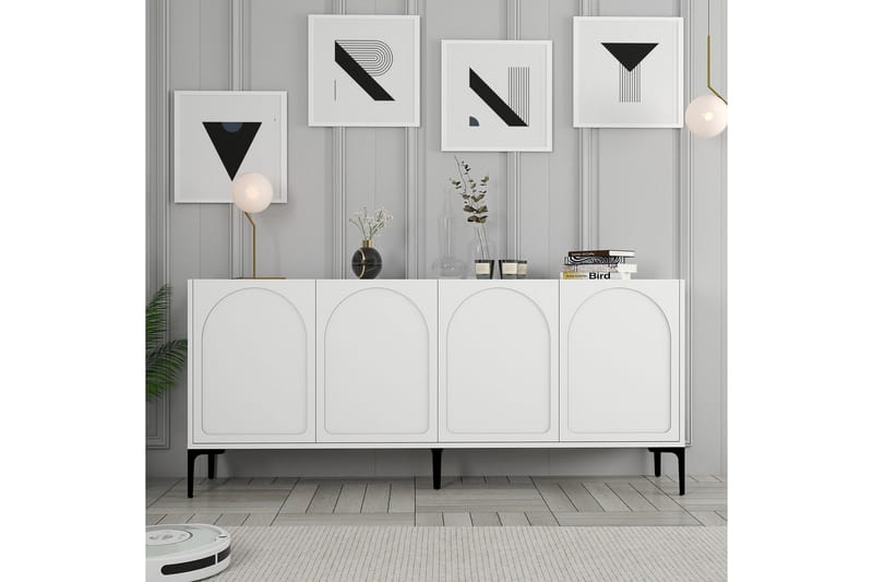 Hazim Konsollbord 180 cm - Hvit/Svart - Møbler - Bord - Avlastningsbord - Gangbord