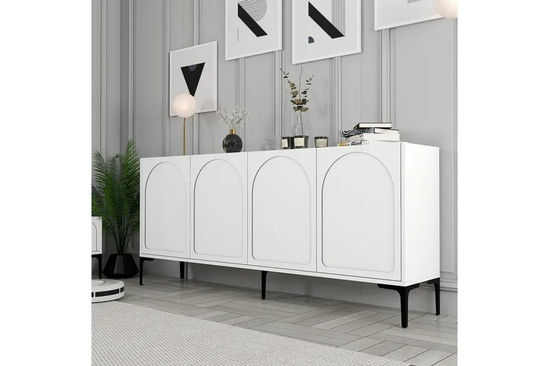 Hazim Konsollbord 180 cm - Hvit/Svart - Møbler - Bord - Avlastningsbord - Gangbord