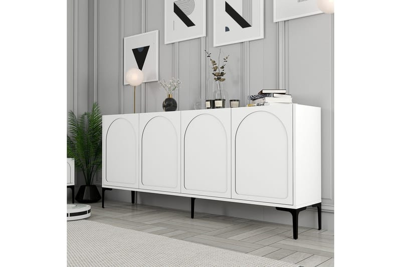 Hazim Konsollbord 180 cm - Hvit/Svart - Møbler - Bord - Avlastningsbord - Gangbord