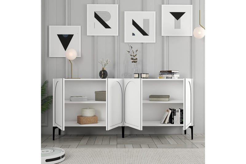 Hazim Konsollbord 180 cm - Hvit/Svart - Møbler - Bord - Avlastningsbord - Gangbord