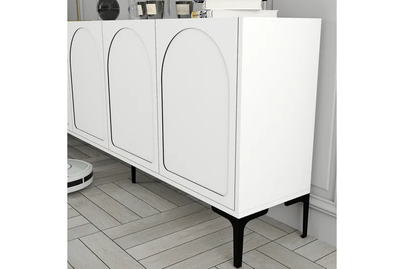 Hazim Konsollbord 180 cm - Hvit/Svart - Møbler - Bord - Avlastningsbord - Gangbord