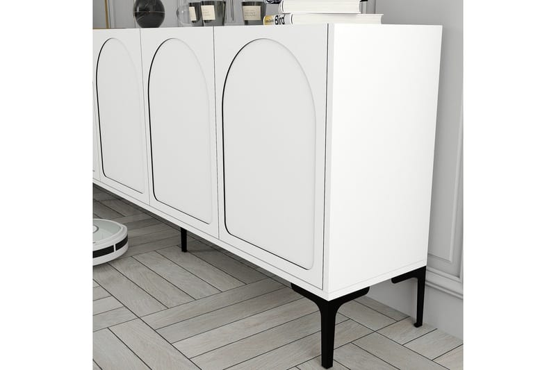 Hazim Konsollbord 180 cm - Hvit/Svart - Møbler - Bord - Avlastningsbord - Gangbord