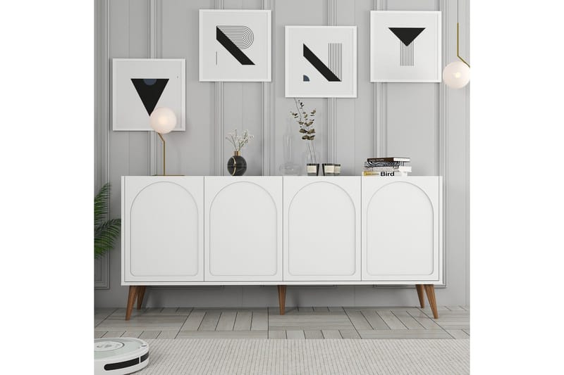 Hazim Konsollbord 180 cm - Hvit/Valnøtt - Møbler - Bord - Avlastningsbord - Gangbord