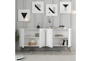 Hazim Konsollbord 180 cm - Hvit/Valnøtt - Møbler - Bord - Avlastningsbord - Gangbord