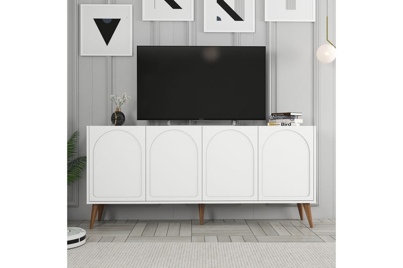Hazim Konsollbord 180 cm - Hvit/Valnøtt - Møbler - Bord - Avlastningsbord - Gangbord