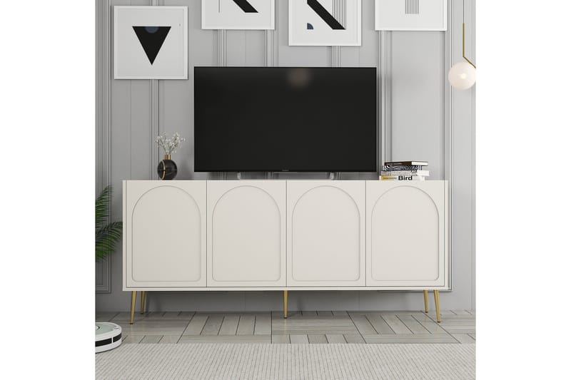 Hazim Konsollbord 180 cm - Krem/Gull - Møbler - Bord - Avlastningsbord - Gangbord