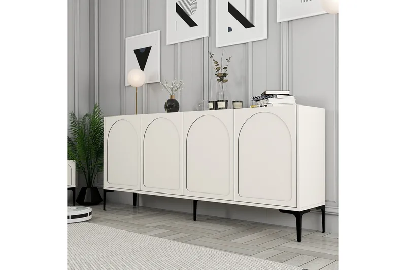 Hazim Konsollbord 180 cm - Krem/Svart - Møbler - Bord - Avlastningsbord - Gangbord