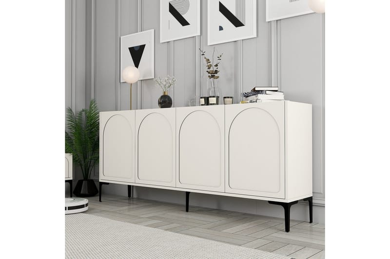 Hazim Konsollbord 180 cm - Krem/Svart - Møbler - Bord - Avlastningsbord - Gangbord