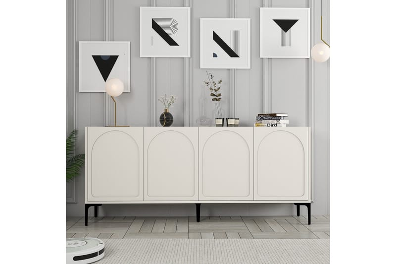 Hazim Konsollbord 180 cm - Krem/Svart - Møbler - Bord - Avlastningsbord - Gangbord