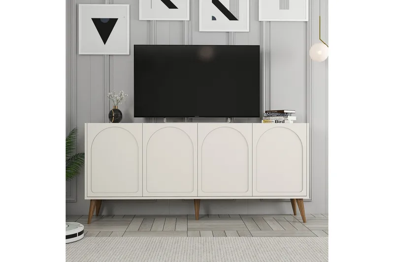 Hazim Konsollbord 180 cm - Krem/Valnøtt - Møbler - Bord - Avlastningsbord - Gangbord