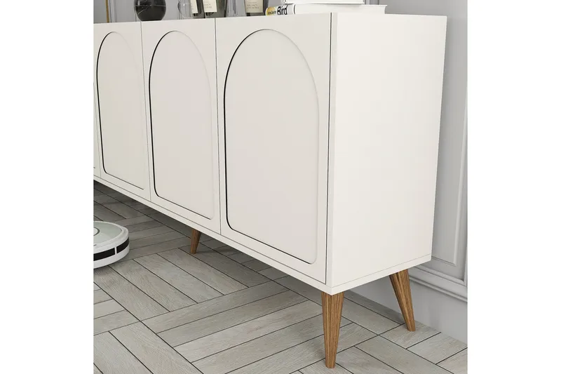 Hazim Konsollbord 180 cm - Krem/Valnøtt - Møbler - Bord - Avlastningsbord - Gangbord